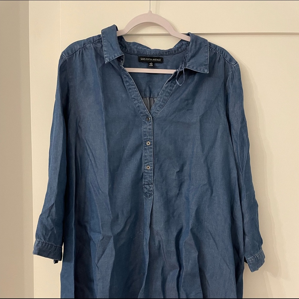 Saks Fifth Avenue Denim Top